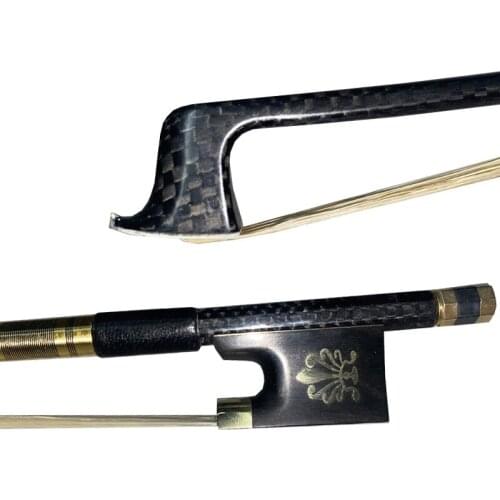 Free shipping 3pc of Advanced 4/4 Violin/ Fiddle Bow plaid weave braid Carbon Fiber Bow ebony gold peacock frog white bow hair