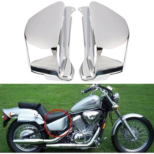 Motorcycle Battery Side Cover Fairing Chrome Black For Honda Magna VF750 VF750C 1994-2004 2003 2002 2001 1999 1998