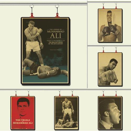 Boxing champion Muhammad Ali Beat it Vintage Paper Poster Wall Painting Home Decoration 42X30 CM 30X21 CM