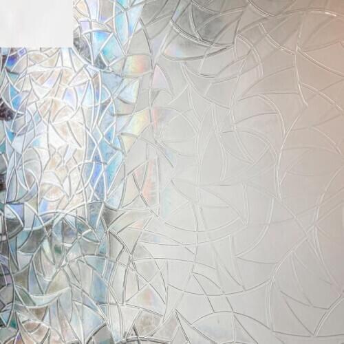 Decorative Films 3D Privacy Window Glass Film Sticker Stained Anti UV Self-adhesive Rainbow Stick Home Decor Party Supplies