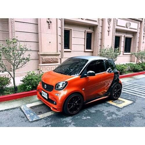 For Benz Smart Fortwo 2Door 453 Unpainted Front Rear Lip Side Skirts Front Rear Fender Flare Body Kit Rear Spoiler Bumper