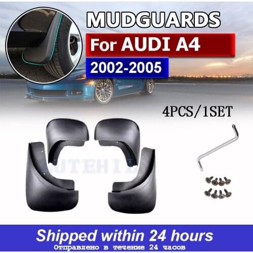 Set Molded Car Mud Flaps For Audi A4 B6 2002-2005 8E Mudflaps Splash Guards Mud Flap Mudguards Fender Styling 2004 2003