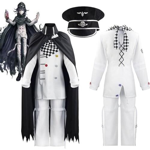Kokichi Oma Cosplay Costume President Oma Cosplay Cloak Hat Halloween Carnival Party Costumes For Women and Men Anime Costumes