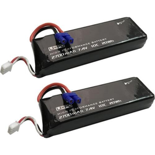 Original 2PCS Hubsan H501S H501A H501M X4 RC Quadcopter Spare Parts 7.4V 2700mAh 10C lBattery H501S-14 For RC Quadcopter Part