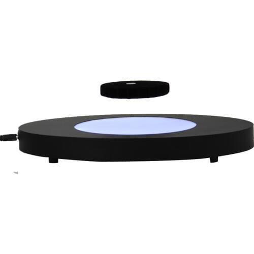 DIY Magnetic Levitation Alico plastic balck base floating magnet display tray with light hold 500g food , drinks,arts products