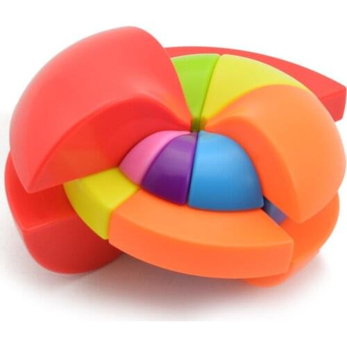 Multi-color Nautilus Stickerless 3x3 Speed Magic Cube Twist Puzzle Toy Brain Teaser 3D IQ Game Kids Gift Strange Creativity ABS