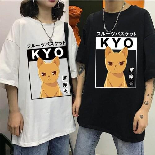 Men Women Summer Tee for Men Black T-shirt Kyo Sohma Fruits Basket Tops