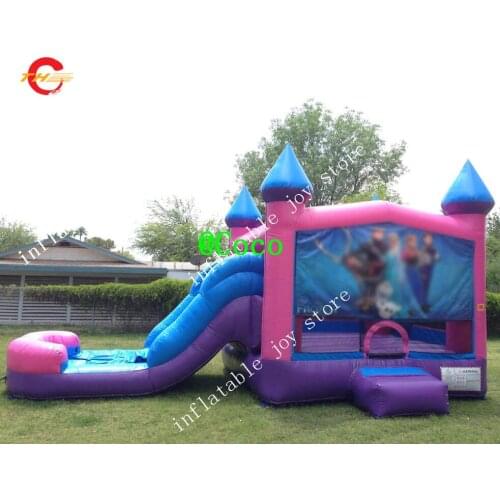 Free air ship to door!7x4m inflatable kids bouncy castle inflatable jumping castle with water slide, party rent bouncer house
