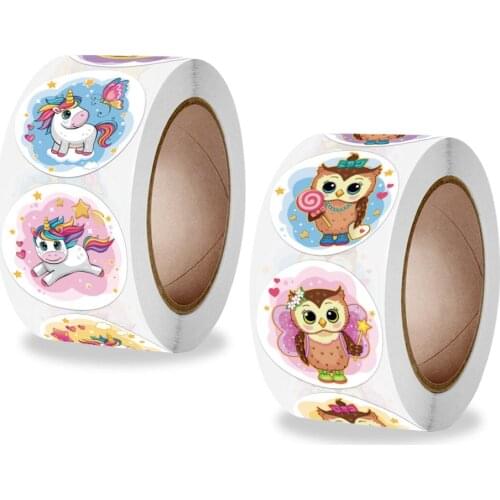 Qiduo Encouragement Reward Stickers Unicorn Mermaid Designs for Kids School Kindergarten Teachers Children Scrapbooking Game Toy