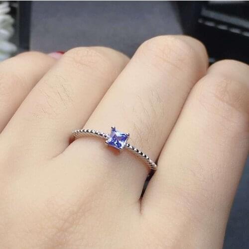 Natural And Real Tanzanite luxury ring ring Free shipping gemstone 925 sterling silver Fine jewelry