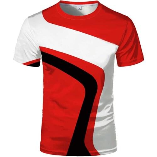 2021Fashion new 3D printing summer hot sale short-sleeved round neck men and women same sports T-shirt