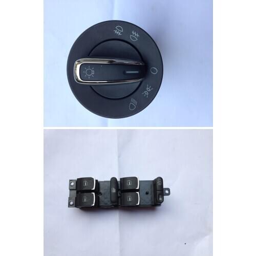New Genuine 1set Chrome Headlamp Master Window Switch For VW Golf GTI Jetta MK4 3BD941531 3BD959857