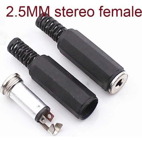New 2.5mm Audio stereo feMale Plug Jack Adaptor Connectors Solde repair Tt