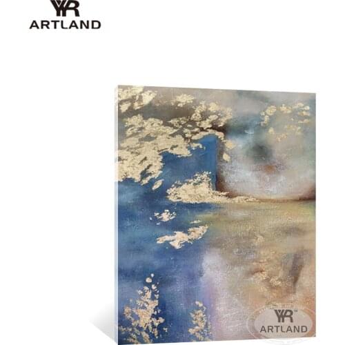 Original gold landscpae oil painitngs100% Handmade home decoration canvas pictures wall art modern poster for living room decor