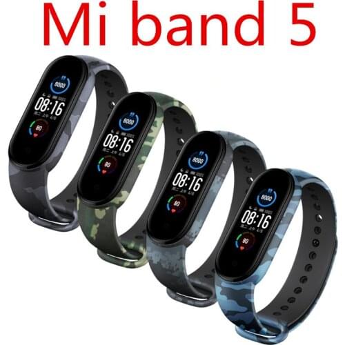 Smart Accessories For Xiaomi Mi Band 5 4 3 Strap Wrist Watch Sport Fitness Bracelet Silicone Replacement Miband