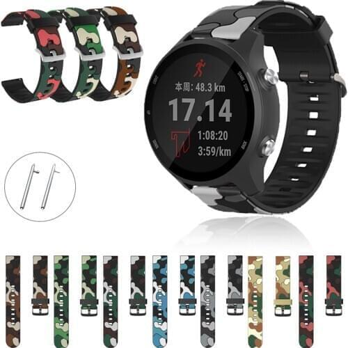 20/22mm Silicone Strap For Samsung Gear S2 S3 Bracelet For Garmin Forerunner 235 230 645 245/Vivoactive 4 Replacement Wristband