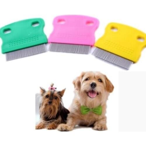 Cute Pet Dog Cat Clean Grooming Tool Stainess Steel Mini Fine Dense Toothed Comb