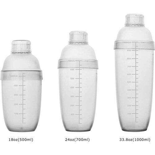 Plastic Cocktail Shaker mikser 3-Piece Drink Mixer Boba Tea Shaker шейкер для коктейлей mixer boston shaker