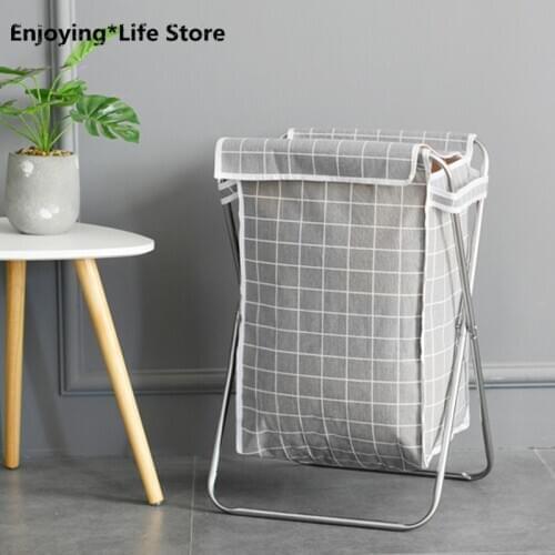 Foldable Large Laundry Basket with Lid Dirty Clothes Storage Basket Storage Bag Nordic Style Dirty Clothes Basket with Lid