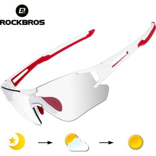 ROCKBROS Cycling Wrap Sunglasses Mens Photochromic Sport Glasses Outdoors UV400 Bicycle Outdoor Sports Eyewear Glasses Goggles