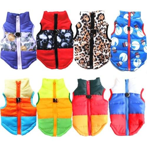 Warm Dog Clothes for Small Dogs Windproof Dog Coat Vest Winter Puppy Jacket Chihuahua Pet Clothing Christmas Dog Supplies XS-XL