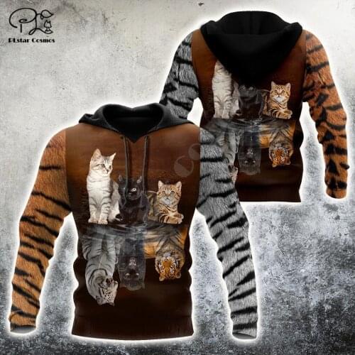 PLstar Cosmos Beautiful Tiger 3D Printed Animal Hoodies Sweatshirts Zip Hooded For Men And Women Casual Streetwear Style-T08