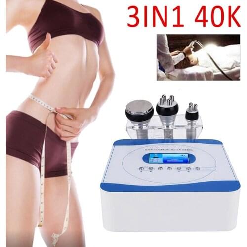 2021 New 3 In1 40K RF Radio Ultrasonic Cavitation Slimming Machine Frequency Fat Loss Skincare Ultrasound Body Slimming Massager
