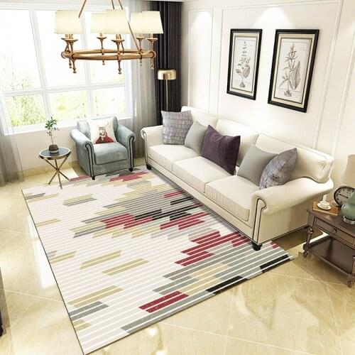 Upscale Simple Nordic Style Carpet Bedside Blanket Living Room Bedroom Hotel Floor Mat Short Plush fabric Skin Friendly Rugs