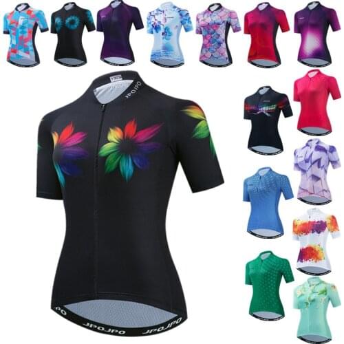 Weimostar 2021 Women Cycling Jersey Summer Bicycle Jersey Road MTB Bike Shirt Breathable Cycle Wear Quick Dry Cycling Clothing