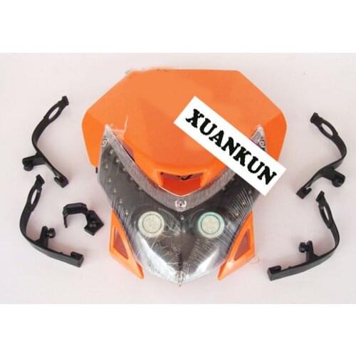 XUANKUN Motocross street car headlight conversion LED headlamps hood grimace grimace headlights with headlight turn signals