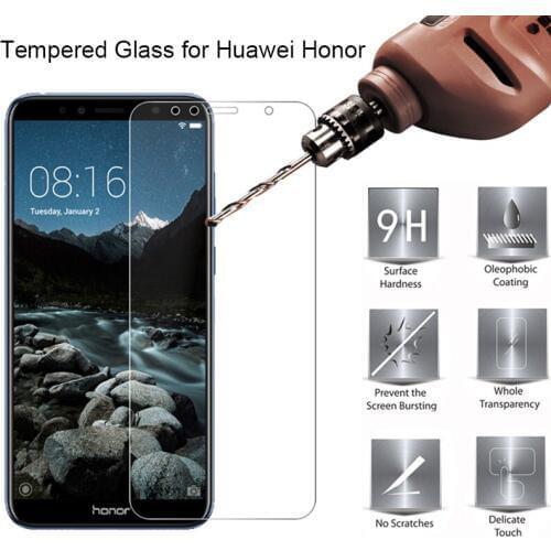 Protective Glass for Huawei Y5 Y6 Prime 2018 Y7 Screen Protector on Honor 7A Pro 7S for Honor 7C Russia Version