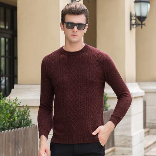 2019 Winter New Arrivals Thick Warm Sweaters O-Neck Wool Sweater Men Brand Clothing Knitted Cashmere Pullover Men m-3xl