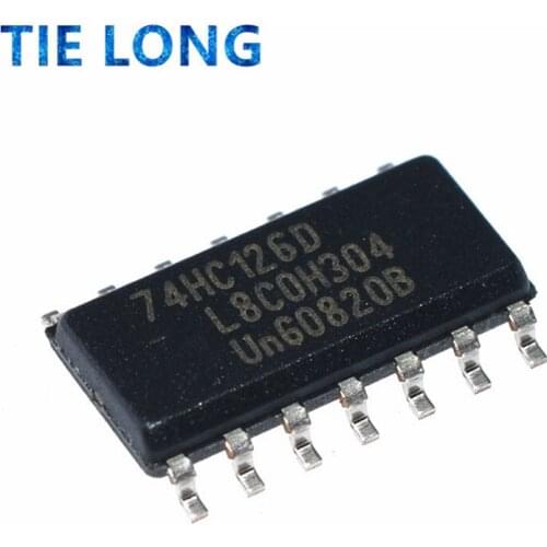 10pcs/lot 100% New original 74HC126 74HC126D SN74HC126DR Logic IC SOP-14