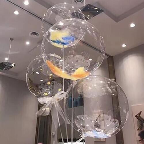 24 Inch Super Transparent Wave Ball Extended Version Of The Net Red Popular Balloon Wedding Party Layout Decoration Ball