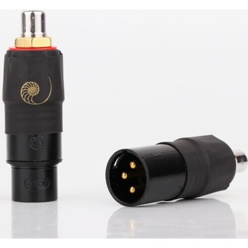 4pieces XLR to RCA Female Male Plug ,Adapter Gold Balanced Cable