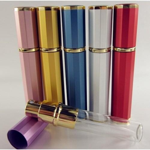 8ML Phnom Penh Aluminum Sprayer Perfume Spray Bottle Lipstick Tube Bulk Empty Bottle 10PCS/LOT