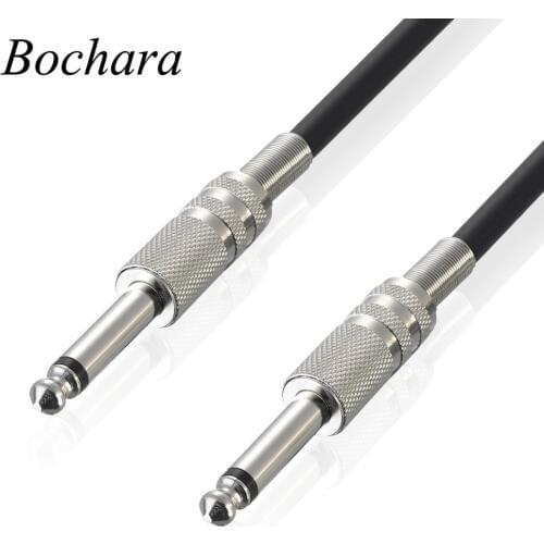 Bochara 1/4'' Jack 6.5mm to 6.5mm Male to Male Audio Cable Dual Shielded For Amplifier Electric Guitar Mixer 1.8M 3M 5M 10M