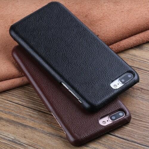 LANGSIDI Luxury Genuine Leather Hard case for Iphone 11 pro max 12 pro max xr xs max x 7 litchi texture back cover fundas coque