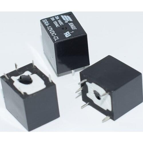 Black 12v 5 feet SRA - 12 VDC - CL T74 20 a relay