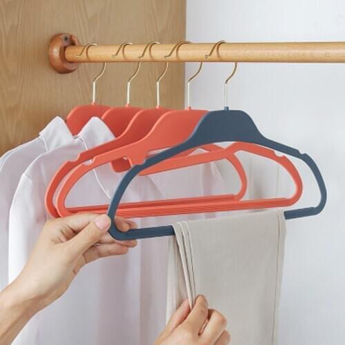Colorful Anti-slip Rubber Paint Clothes Rack Minimalist Clothing Store Display Pants Hangers Home Balcony Wardrobe Drying Racks