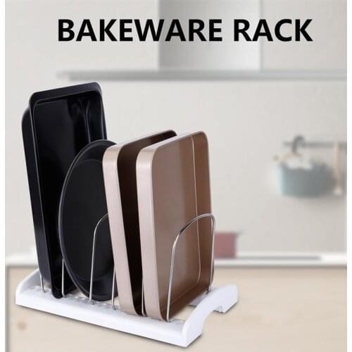 Pot Lid Holder Lid Storage Rack Stainless Steel Dish Rack Organizer Rack For Kitchen Cookware Home Shelf Kitchen Accessories