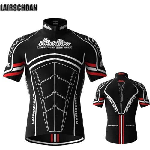 LairschDan Camiseta De Ciclismo Para Hombre Summer New Breathable Polyester Bicycle Jersey MTB Bike Clothes Men Racing Sportwear