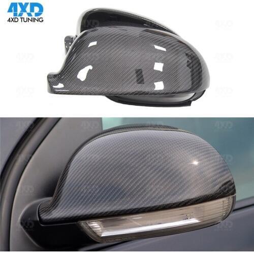 Golf5 Mirror Cover For Volkswagen VW MK5/Matogan Carbon Fiber Side RearView case Glossy Black 2003 2004 2005 2006 2007 2008 2009