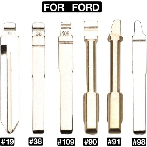 Kutery 10PSC Folding Remote Car Key Blade For Ford Fusion Focus Mondeo Fiesta Galaxy HU101 FO21 FO38 KD Key Blank Replacement