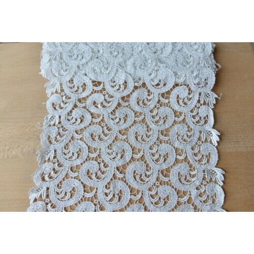 2 Meters Beautiful Applique Bridal Sewing Lace Mesh Trimming 25CM Wide