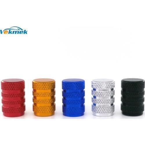 4pcs Aluminum Round Tire Valve Stem Caps for Car Bike Motorcycle Alloy Valve Covers for US Valve Car-styling Parts Freeshipping