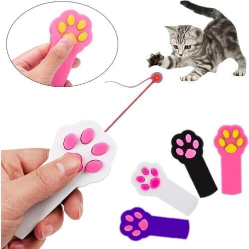 Paw Shaped Laser Pointer Electric Cat Toys Kittens Cat Play Interactive Automatic LED Light Pen Exercise Training Pet Products