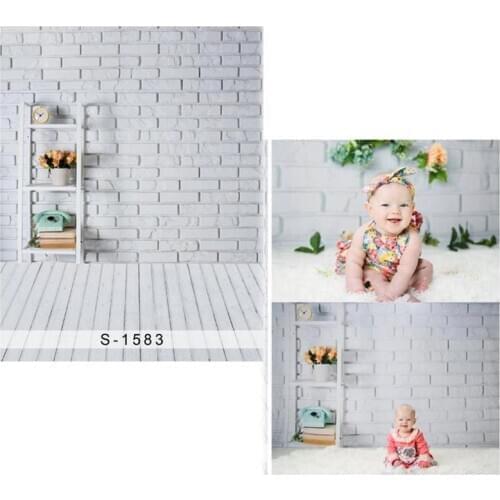 MEHOFOTO White Brick Wall Vinyl Photography Background For Newborn New Fabric Polyester Backdrop For Children Photo Studio 1583