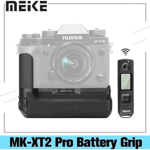 Meike MK-XT2 Pro Battery Grip with 2.4G Wireless Remote for Fujifilm X-T2 as VPB-XT2,Battery Holder for Fuji X-T2