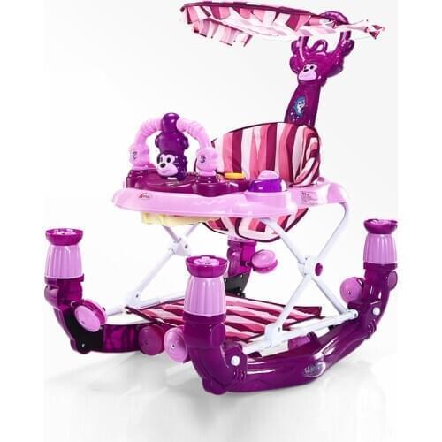 Baby learning roller walker training car walkers Balance Car Multi-functional Foldable Anti-Falling Large Wheel Cart with Music